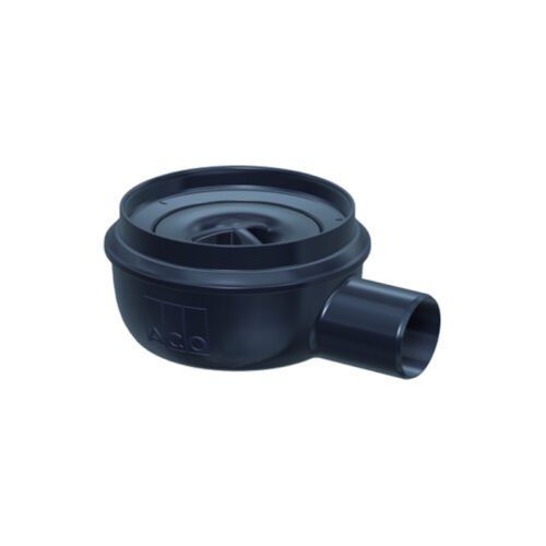 ACO EasyFlow žema sauso tipo trapo apatinė dalis su horizontaliu DN50 išvadu