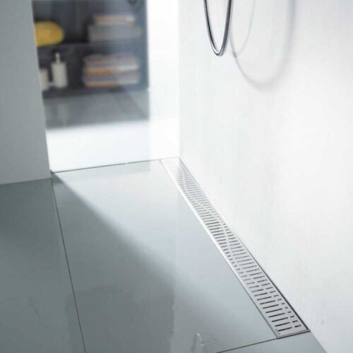 ACO ShowerDrain C Wave dizaino grotelės