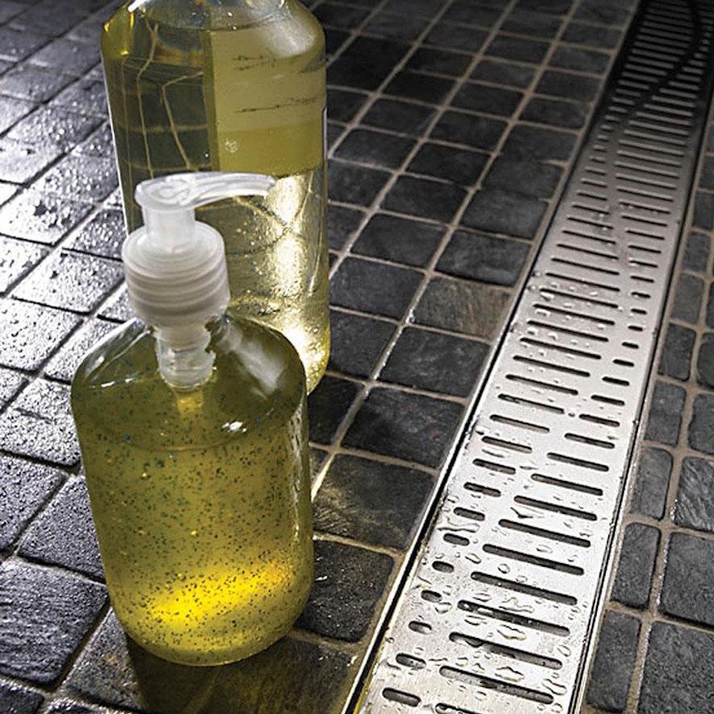 ACO ShowerDrain C Wave dizaino grotelės