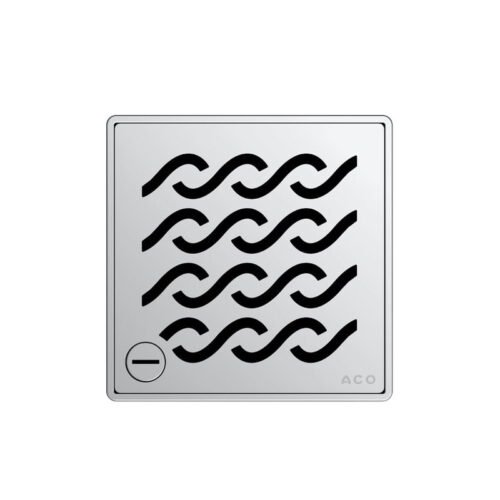 ACO EasyFlow Hawaii nerūdijančiojo plieno grotelės su užraktu, 140 x 140 mm