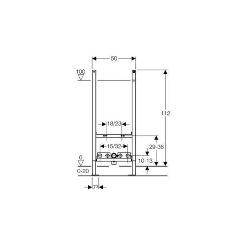 Geberit Duofix Bidė Rėmas 112 cm Universalus - Image 2