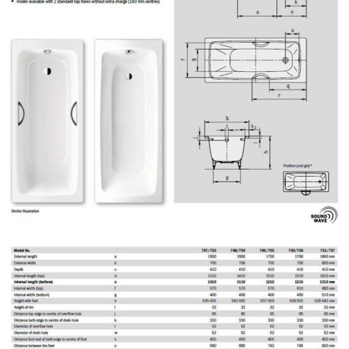 Kaldewei CAYONO Vonia su EasyClean Danga - Image 3