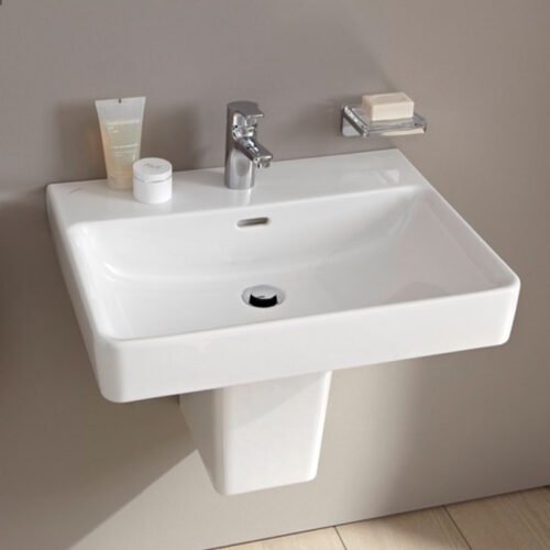 LAUFEN PRO S praustuvas su viena anga maišytuvui, 650 x 465 x 175 mm