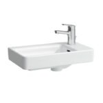 LAUFEN PRO S žemo profilio praustuvas su maišytuvo aikštele dešinėje, 480 x 280 mm