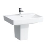 LAUFEN PRO S praustuvas su viena anga maišytuvui, 650 x 465 x 175 mm
