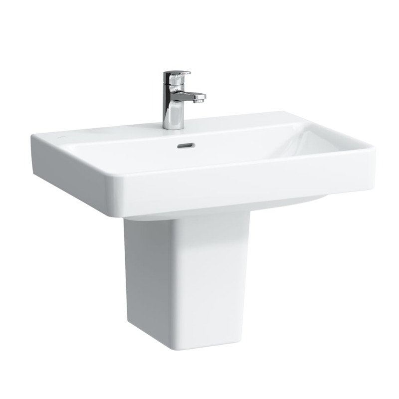 LAUFEN PRO S praustuvas su viena anga maišytuvui, 650 x 465 x 175 mm