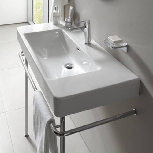LAUFEN PRO S praustuvas su viena anga maišytuvui centre, 850 x 465 mm