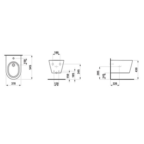 Laufen Kartell Pakabinamas Bidė - Image 2