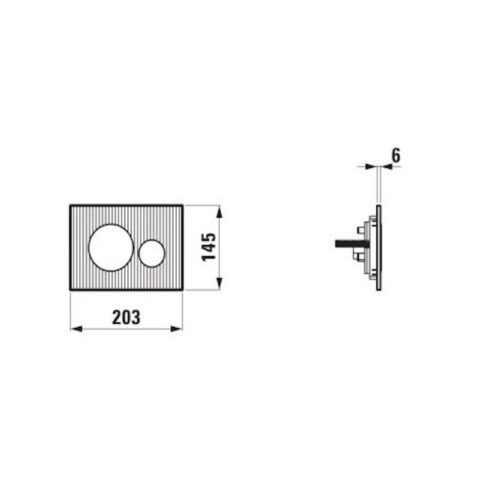 LAUFEN H900116 INEO MOONDANCE dviejų kiekių nuleidimo mygtukas