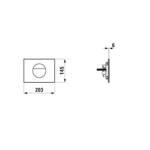 LAUFEN H900112 INEO SUNRISE dviejų kiekių nuleidimo mygtukas