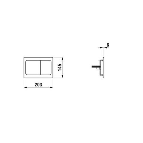 LAUFEN H900113 INEO AIR dviejų kiekių nuleidimo mygtukas