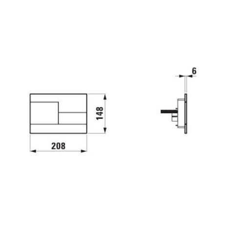 LAUFEN H900118 INEO SKYLINE dviejų kiekių nuleidimo mygtukas