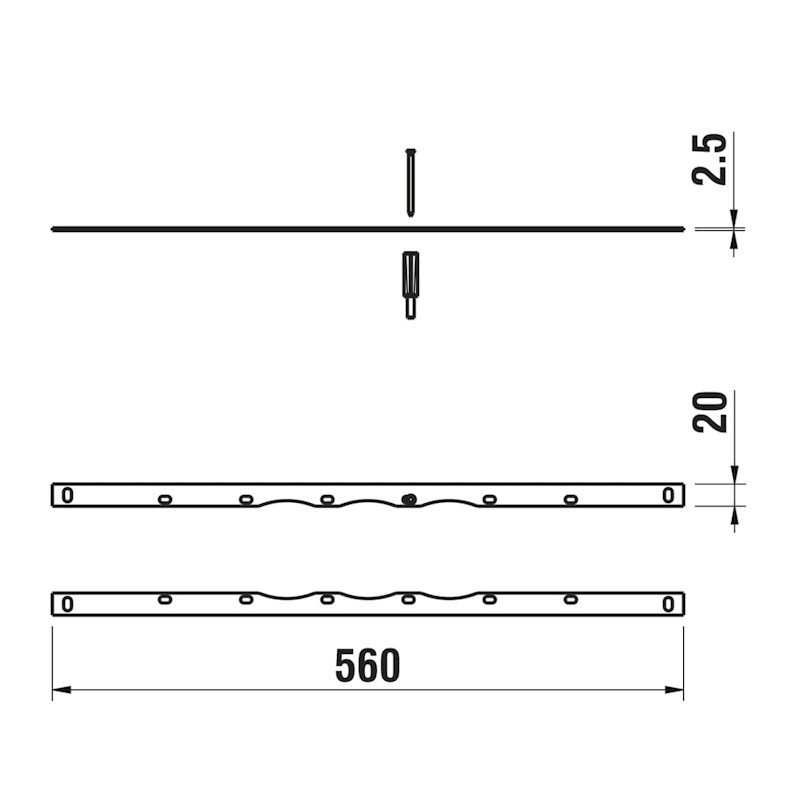 LAUFEN HF529045 tvirtinimo bėgelių komplektas