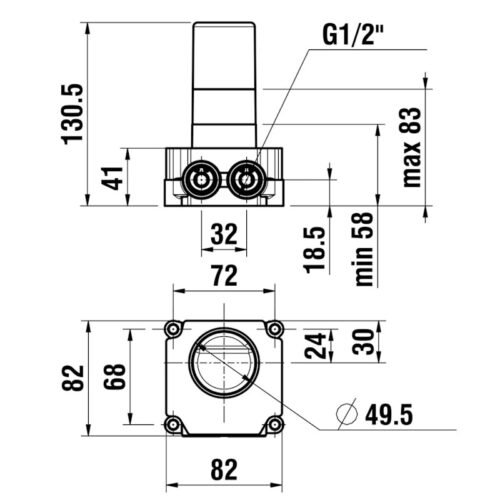 LAUFEN HF574036 potinkinė dėžutė maišytuvui