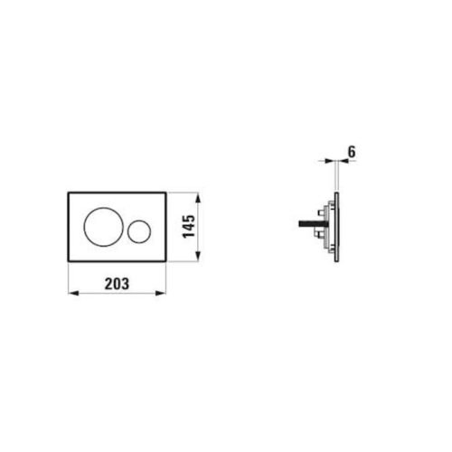 LAUFEN H900114 INEO MOON dviejų kiekių nuleidimo mygtukas