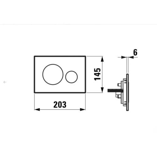 LAUFEN MOON H9001147160001 matinis juodas nuplovimo mygtukas - Image 3